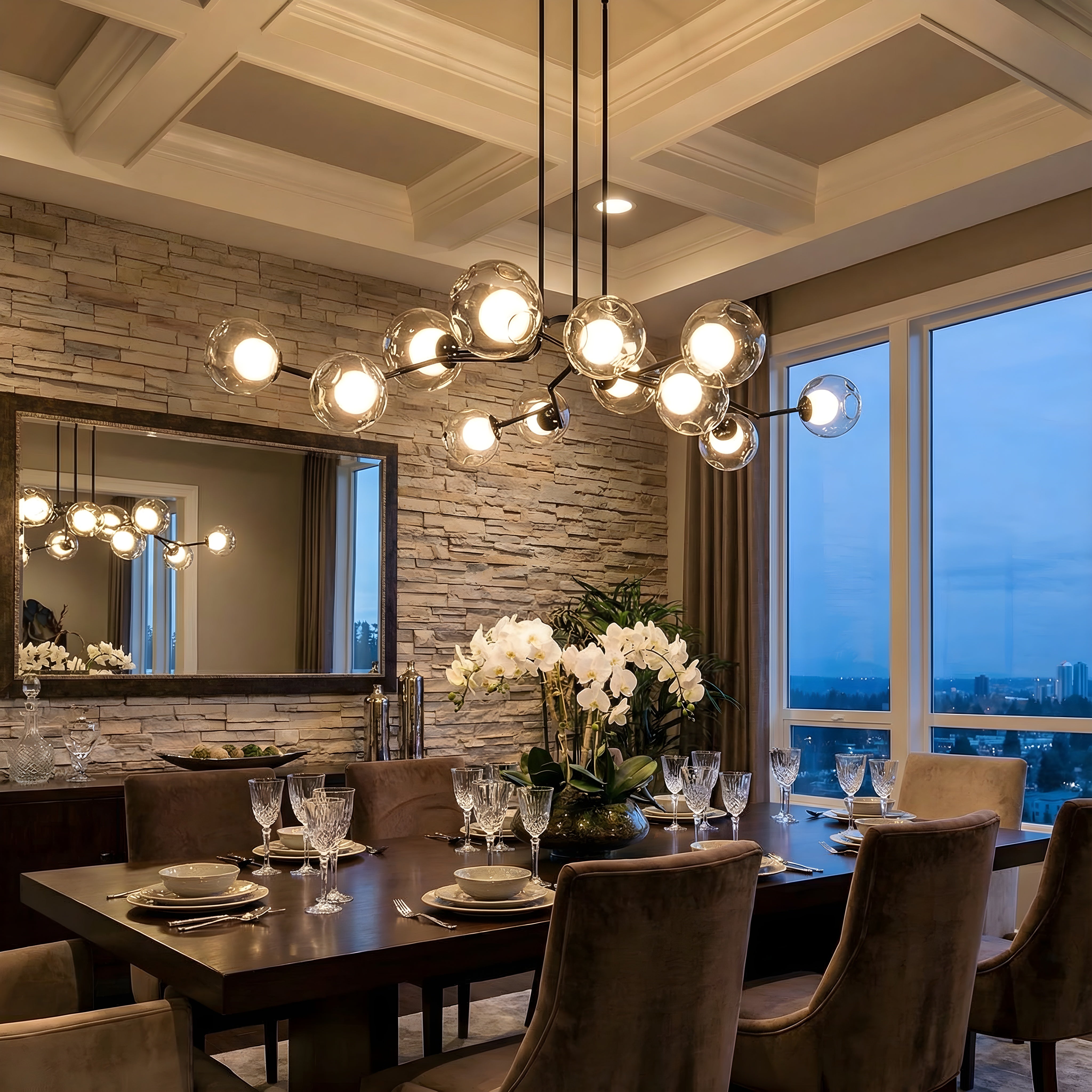 Plafoniera nordica in vetro