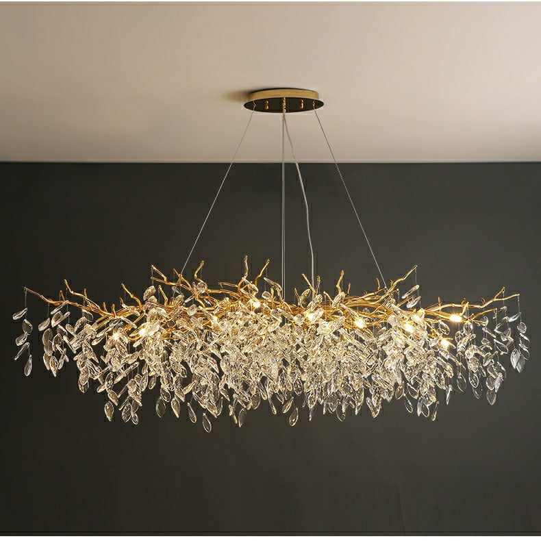Lampadario in vetro in stile francese