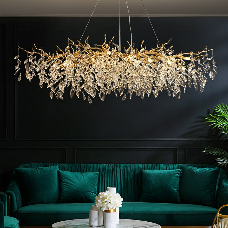 Lampadario in vetro in stile francese