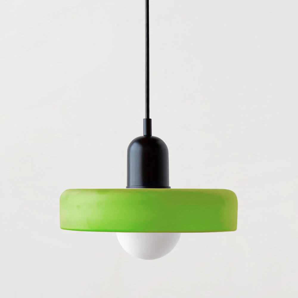Lampada a sospensione in vetro colorato Bauhaus