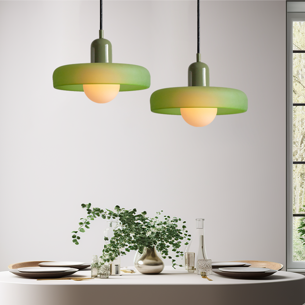 Lampada a sospensione in vetro colorato Bauhaus