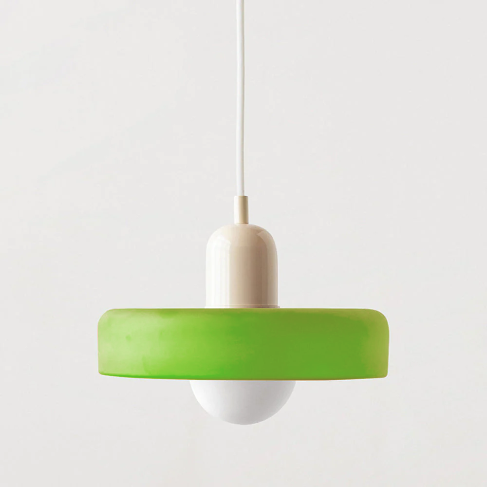 Lampada a sospensione in vetro colorato Bauhaus