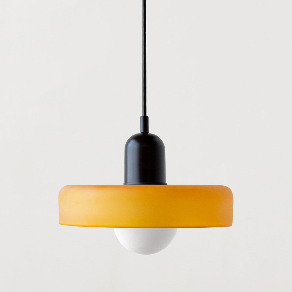 Lampada a sospensione in vetro colorato Bauhaus
