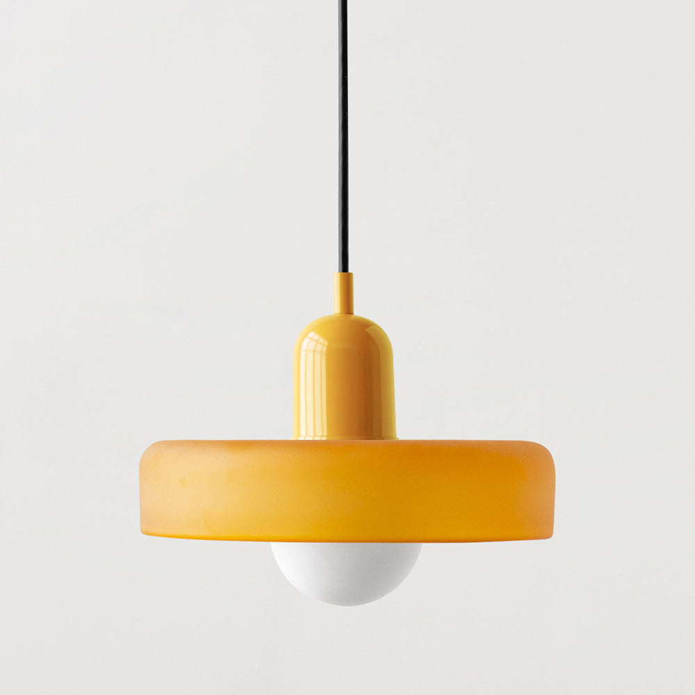 Lampada a sospensione in vetro colorato Bauhaus