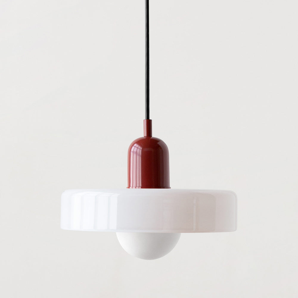 Lampada a sospensione in vetro colorato Bauhaus
