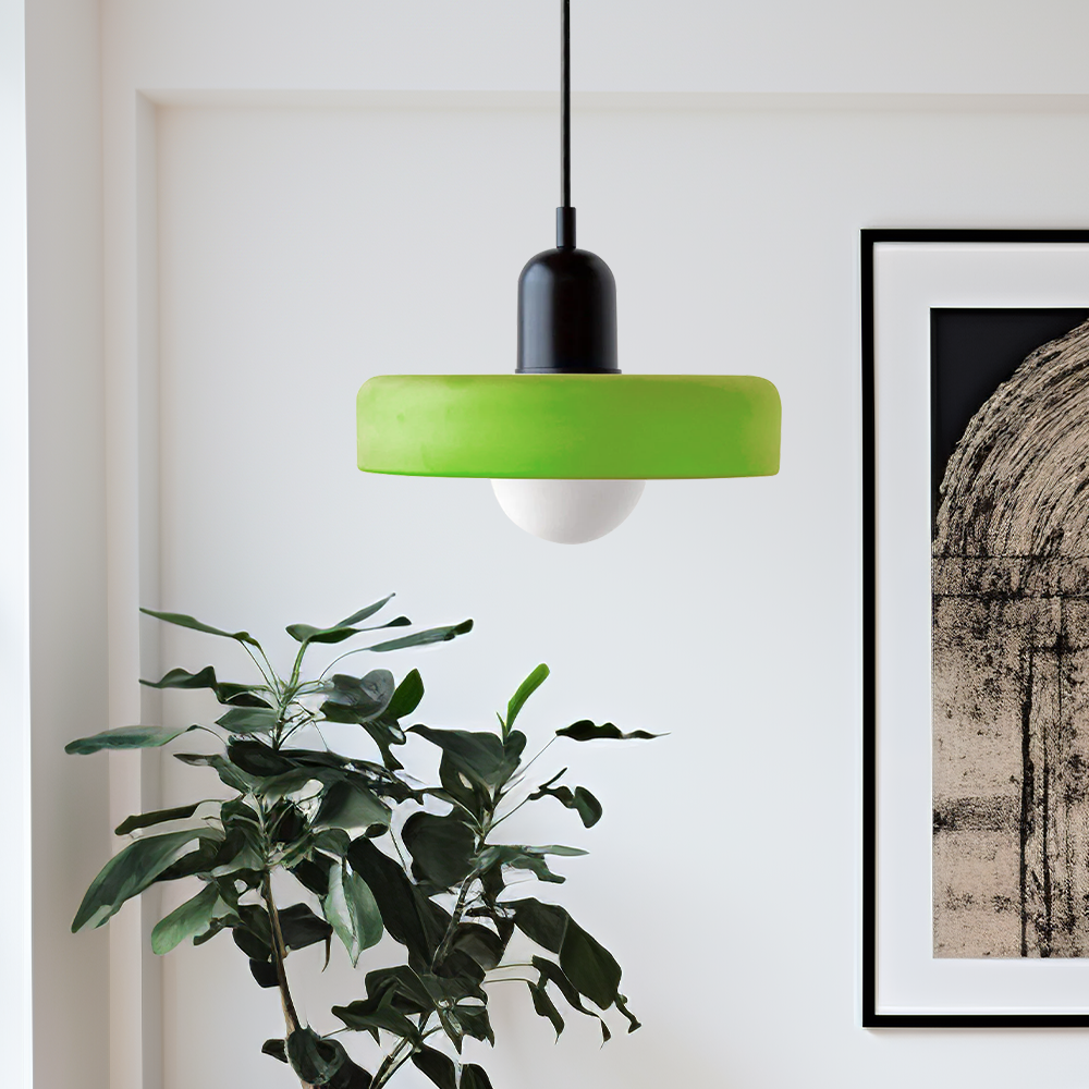 Lampada a sospensione in vetro colorato Bauhaus