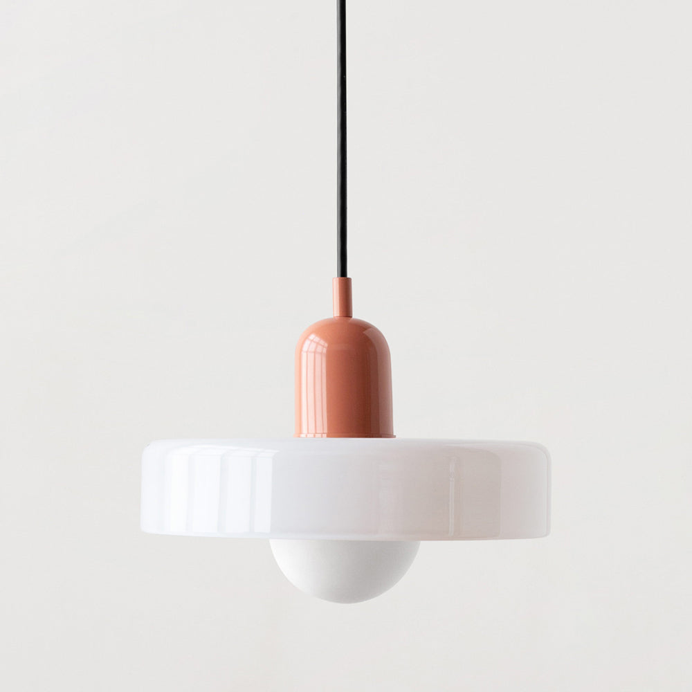 Lampada a sospensione in vetro colorato Bauhaus