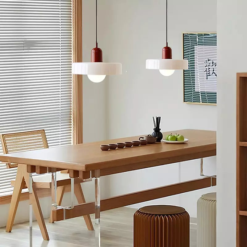 Lampada a sospensione in vetro colorato Bauhaus