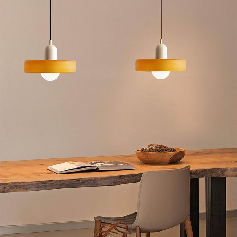 Lampada a sospensione in vetro colorato Bauhaus