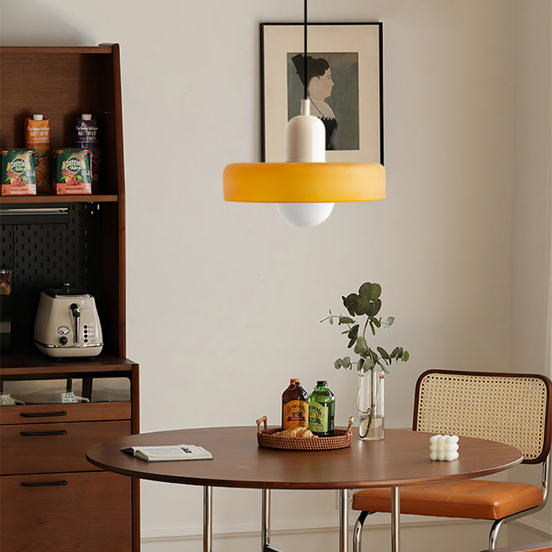 Lampada a sospensione in vetro colorato Bauhaus