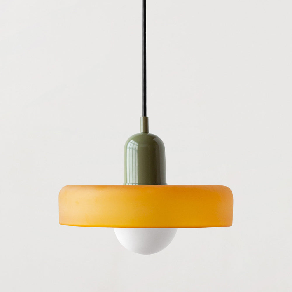 Lampada a sospensione in vetro colorato Bauhaus
