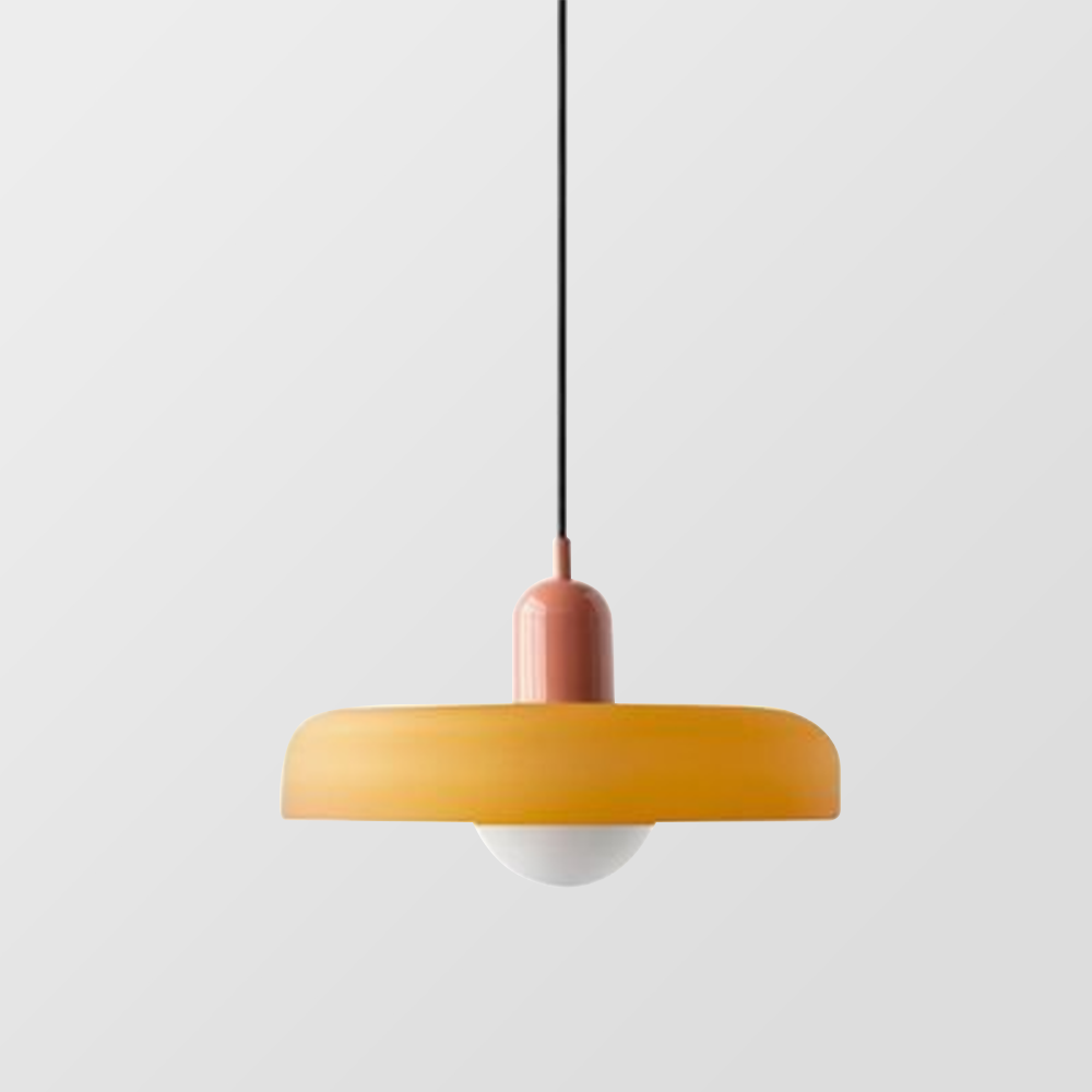 Lampada a sospensione in vetro colorato Bauhaus