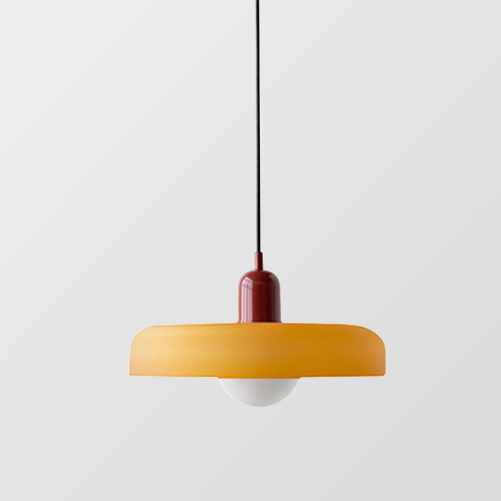 Lampada a sospensione in vetro colorato Bauhaus