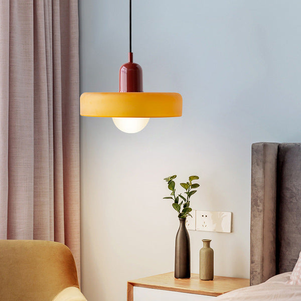 Lampada a sospensione in vetro colorato Bauhaus