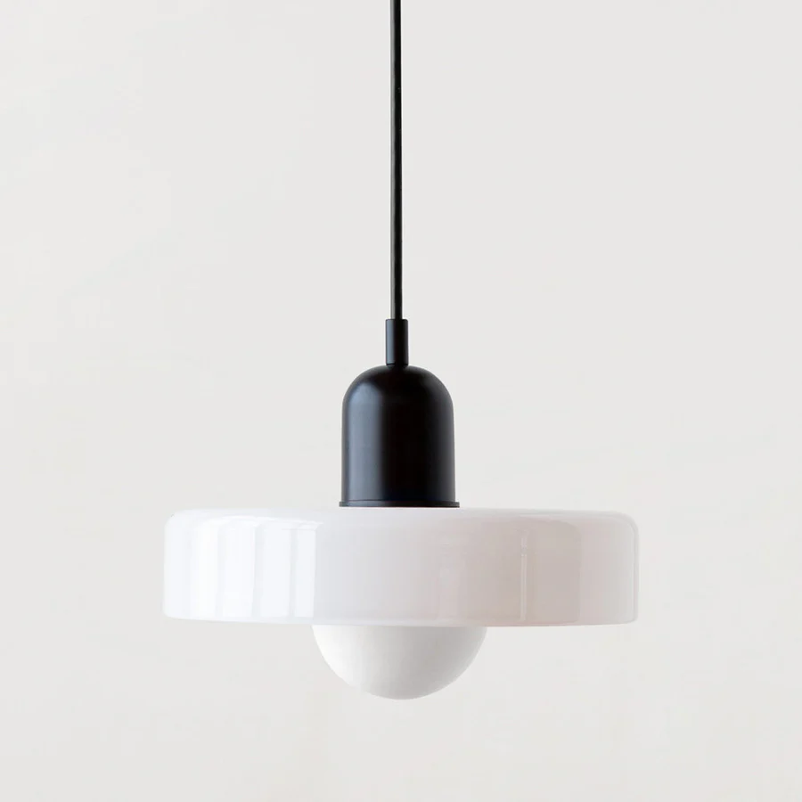 Lampada a sospensione in vetro colorato Bauhaus