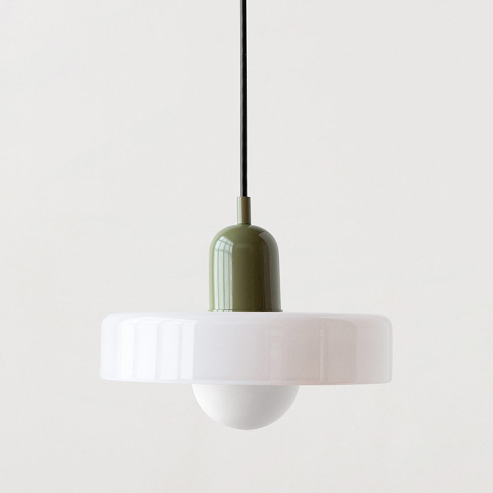 Lampada a sospensione in vetro colorato Bauhaus