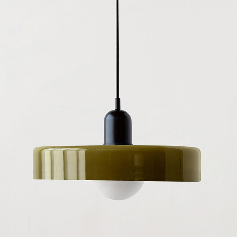 Lampada a sospensione in vetro colorato Bauhaus