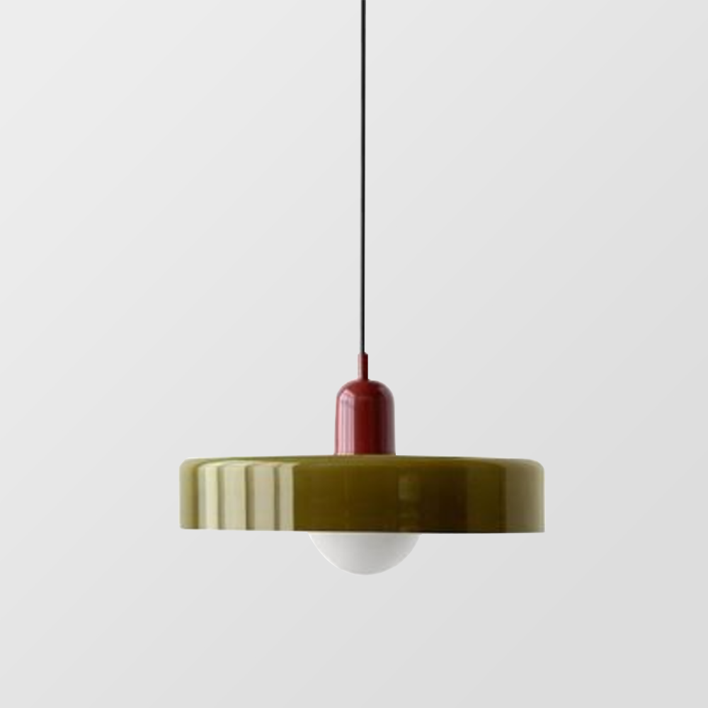Lampada a sospensione in vetro colorato Bauhaus