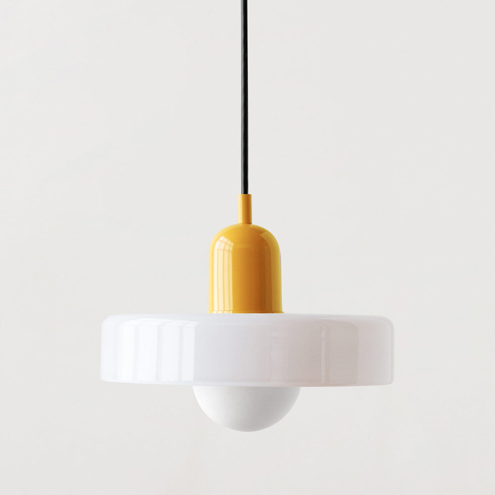 Lampada a sospensione in vetro colorato Bauhaus