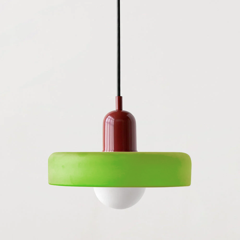 Lampada a sospensione in vetro colorato Bauhaus