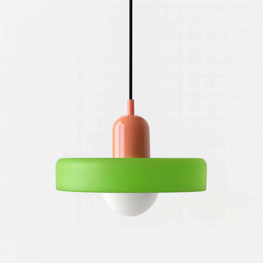 Lampada a sospensione in vetro colorato Bauhaus