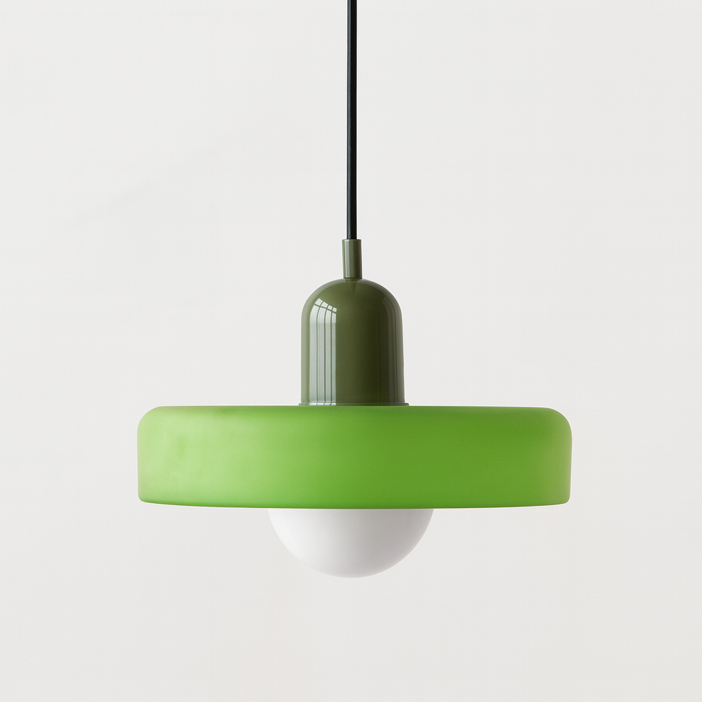 Lampada a sospensione in vetro colorato Bauhaus