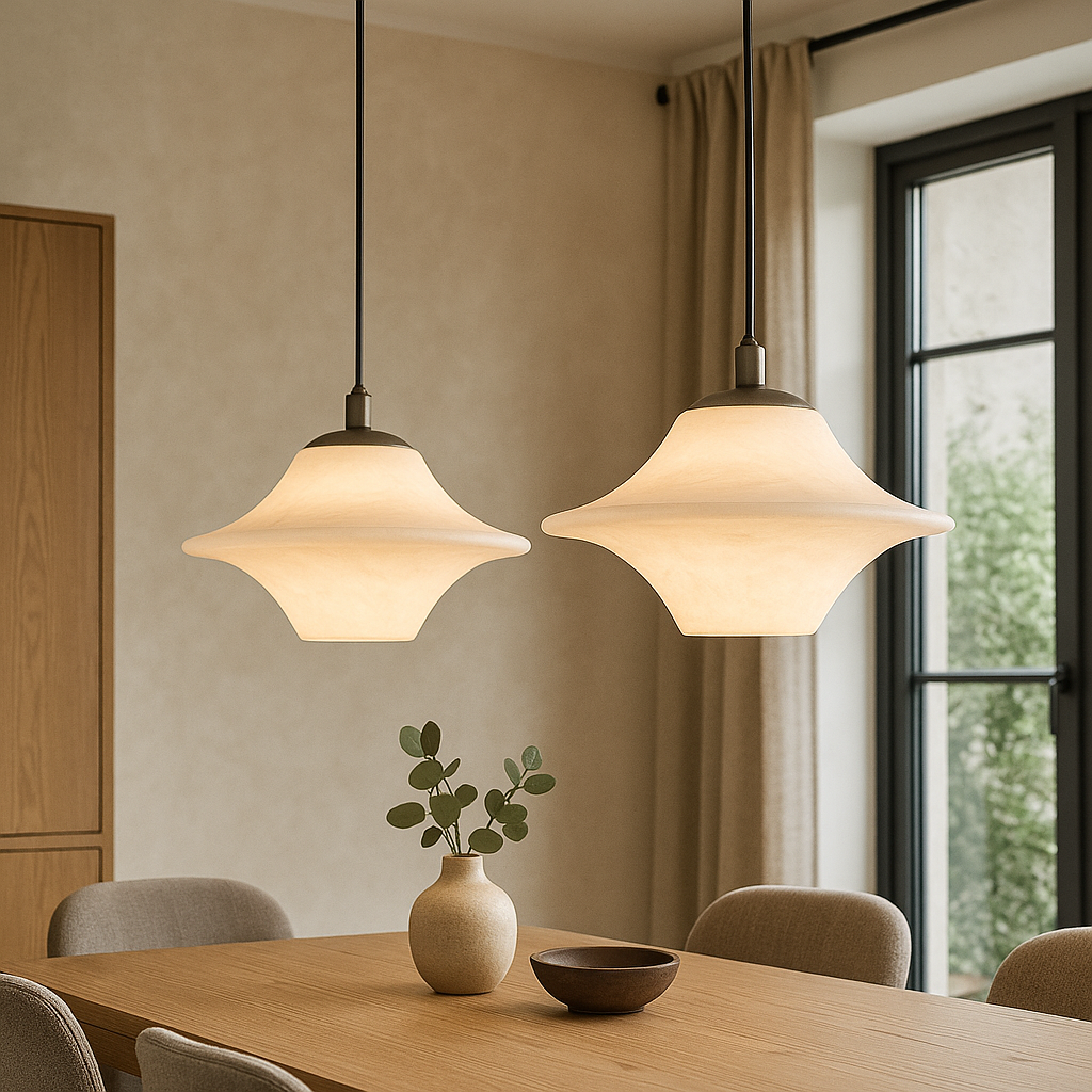 Luce a sospensione in marmo naturale
