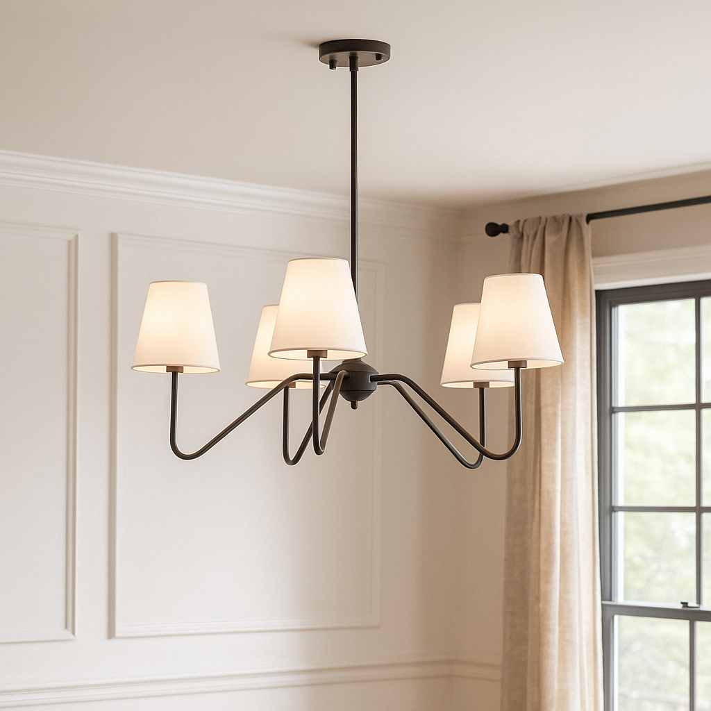 Lampadario da camera da letto in seta