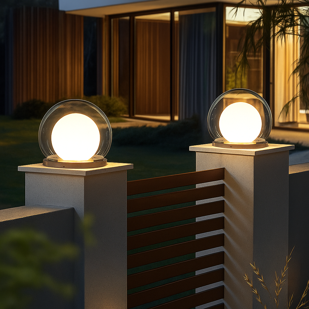 Lampada lunare a pilastro solare