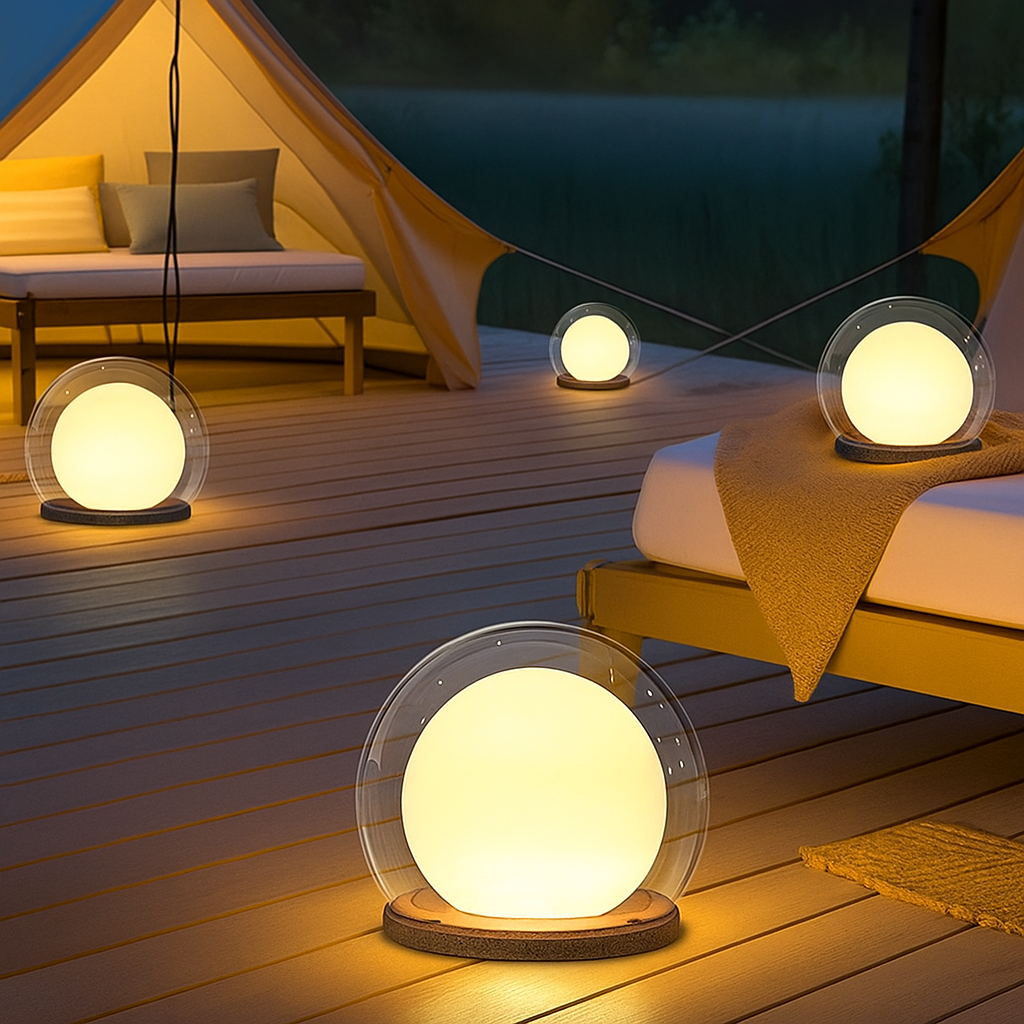 Lampada lunare a pilastro solare
