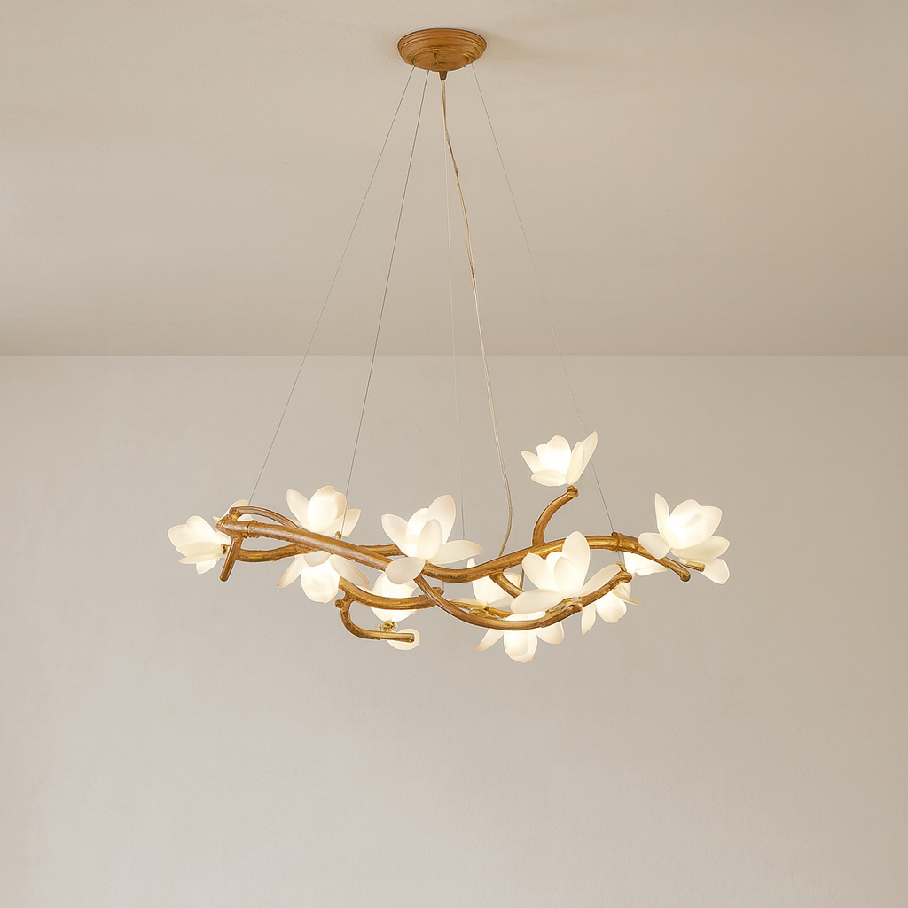 Lampadario a rami d'albero