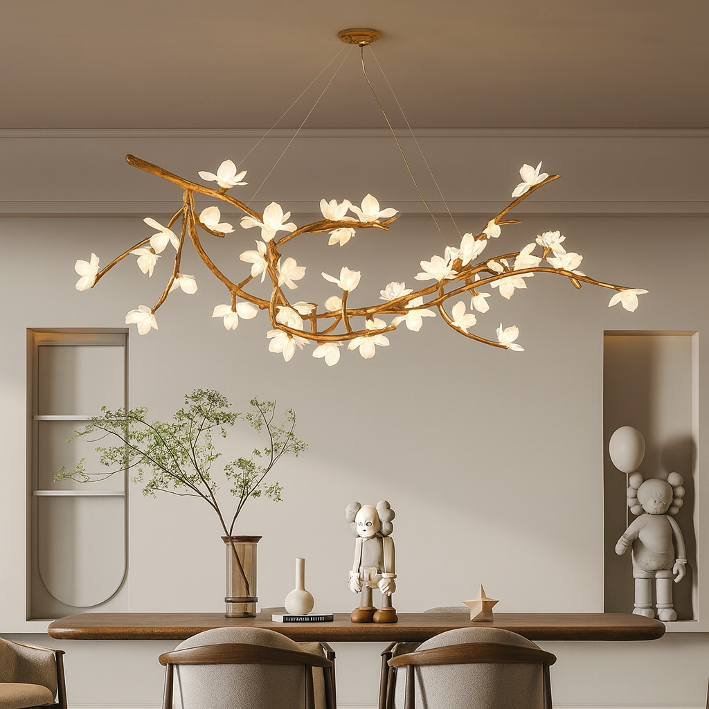 Lampadario a rami d'albero
