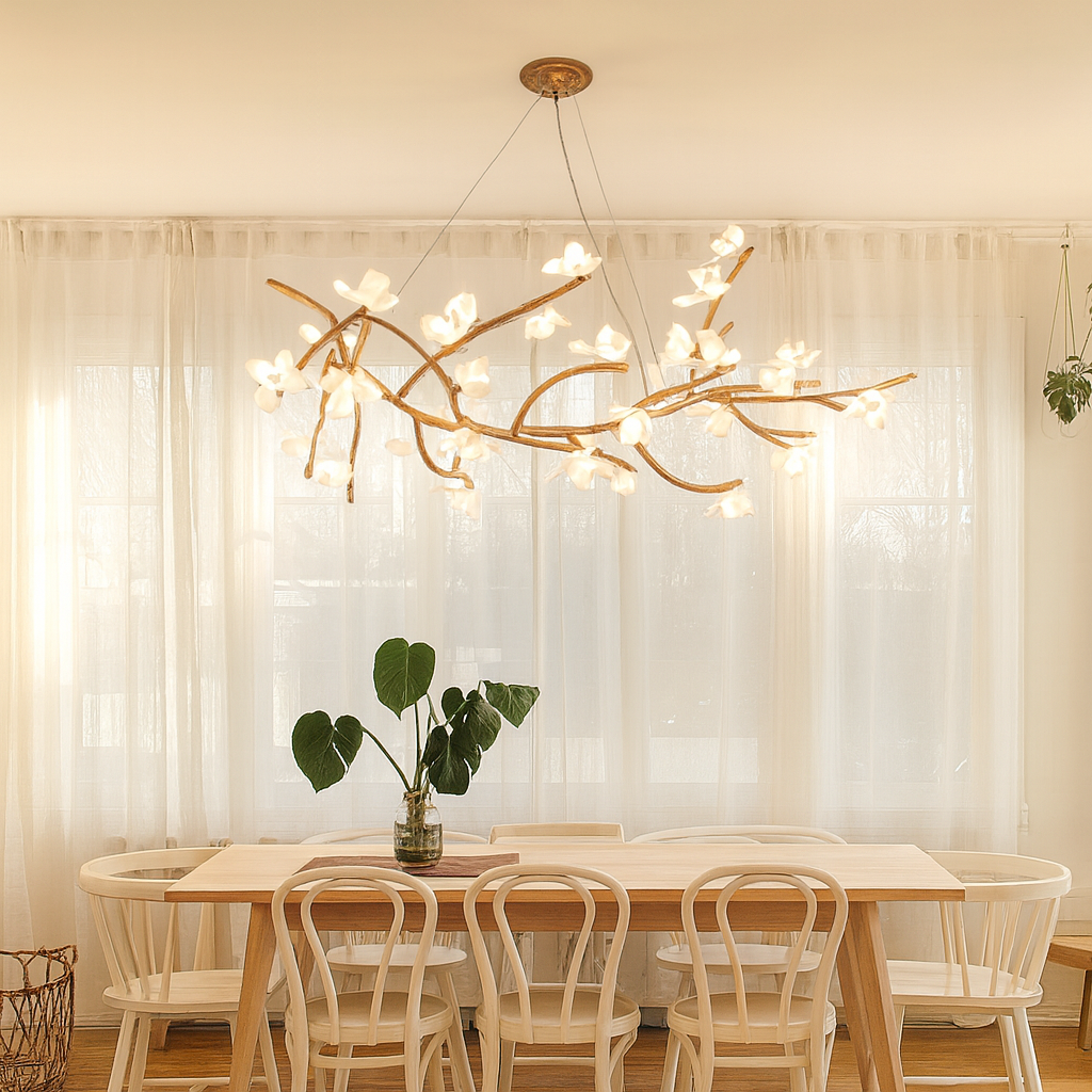 Lampadario a rami d'albero