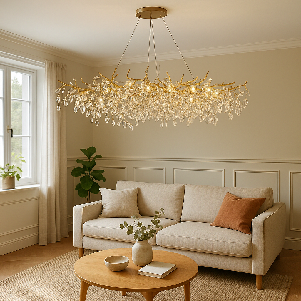 Lampadario in vetro in stile francese