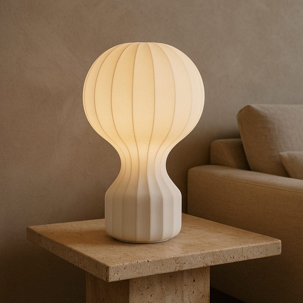 Lampada da tavolo in seta Wabi Sabi