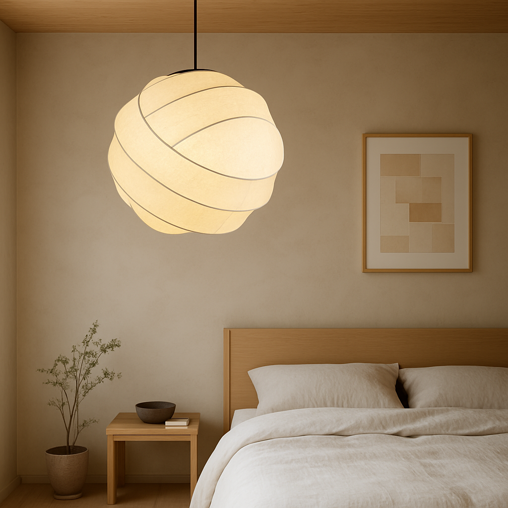 Luce a sospensione in stile seta