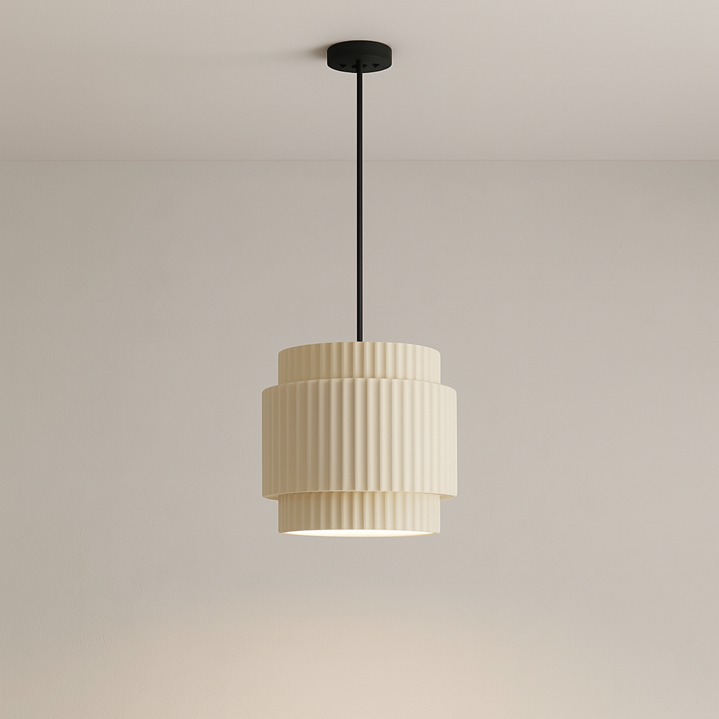 Luce a sospensione colorata in ceramica