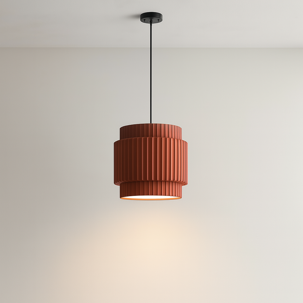 Luce a sospensione colorata in ceramica