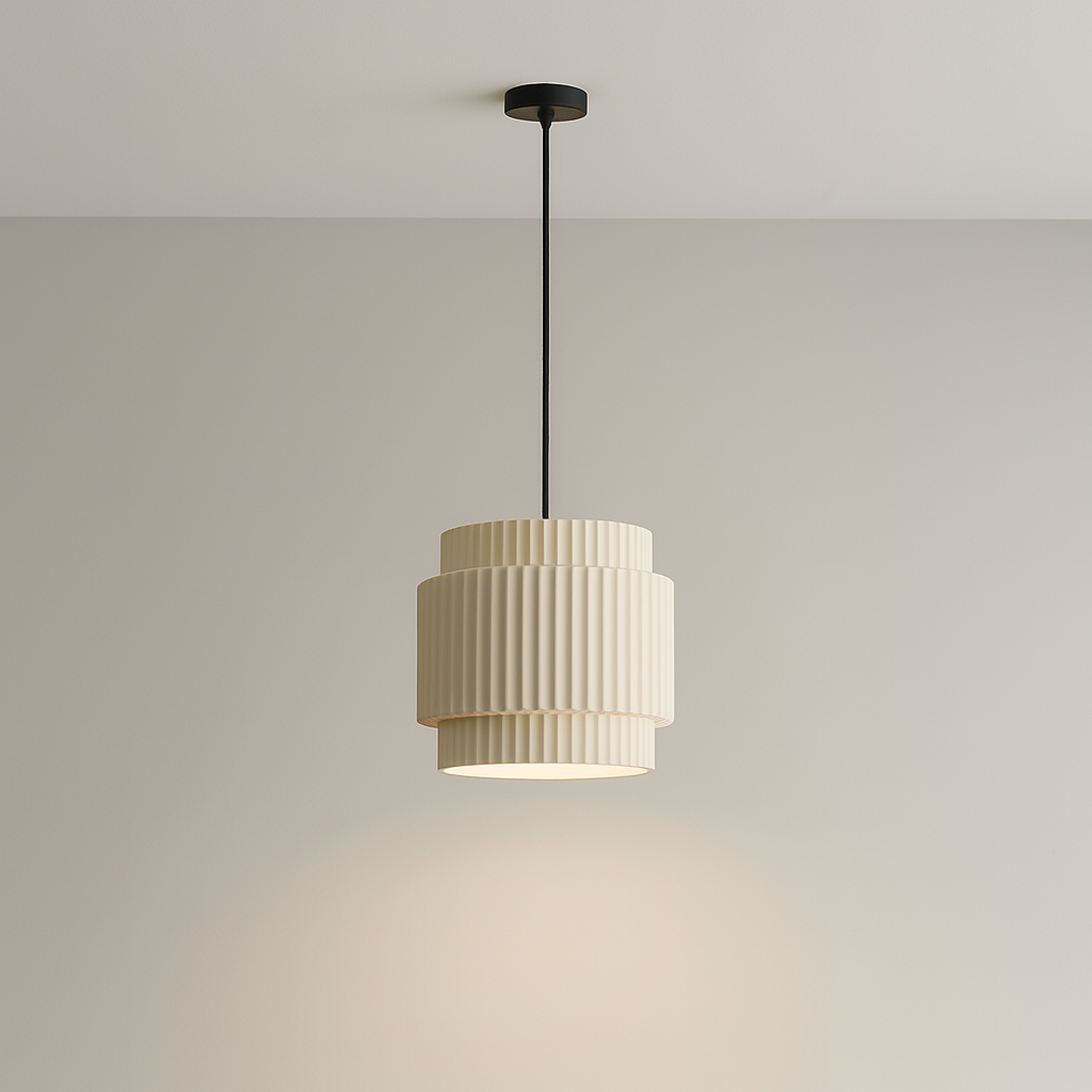 Luce a sospensione colorata in ceramica