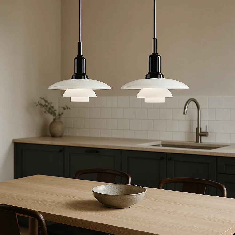 Lampada a sospensione di design danese a 2/3 teste