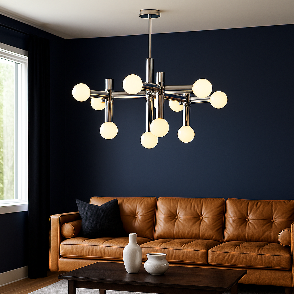 Lampadario Bauhaus in metallo