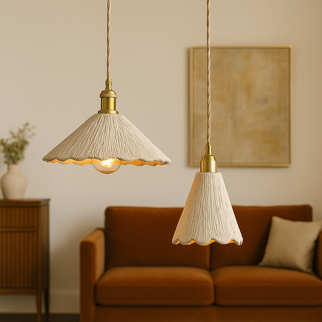 Luce a sospensione in cemento