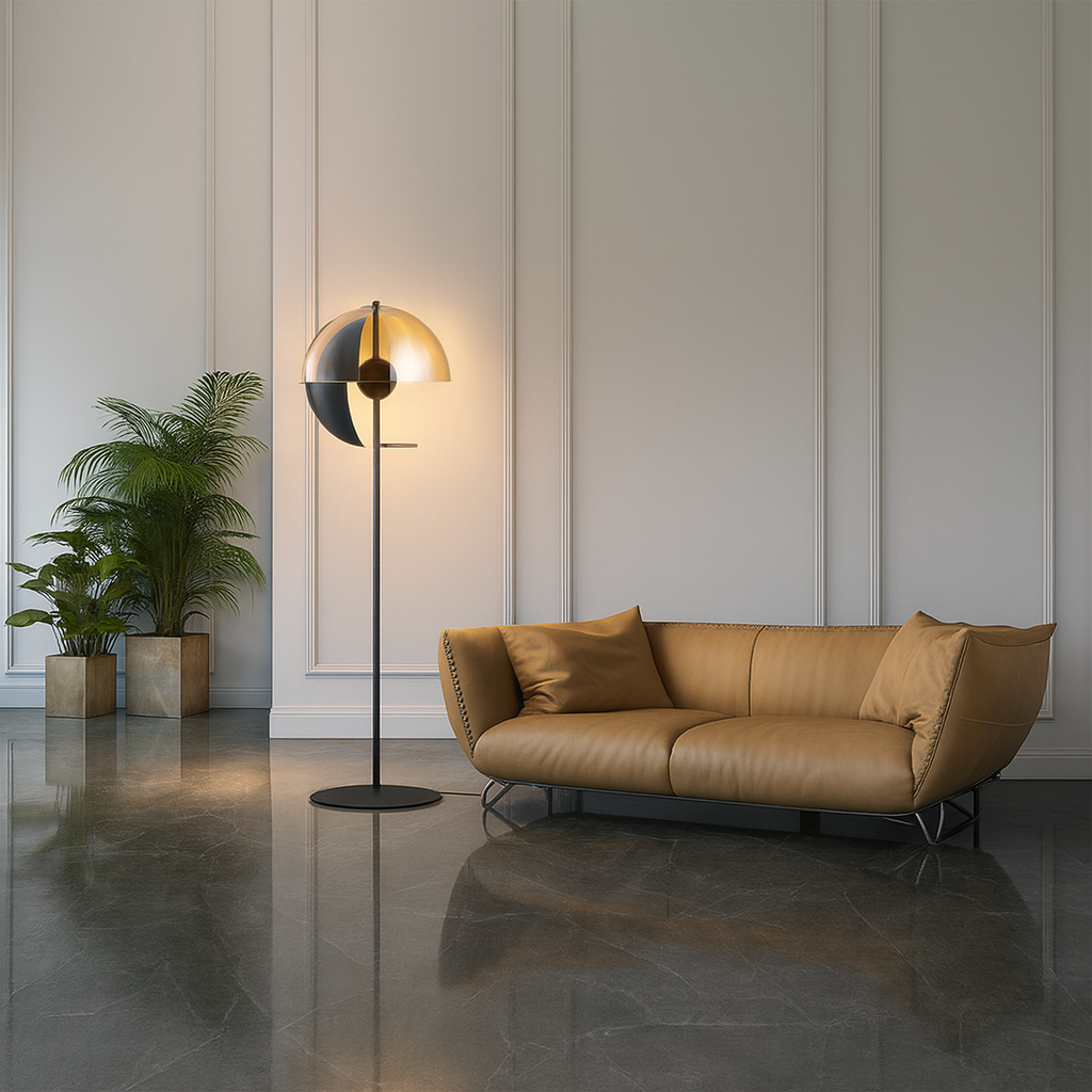 Lampada da terra in vetro Hau