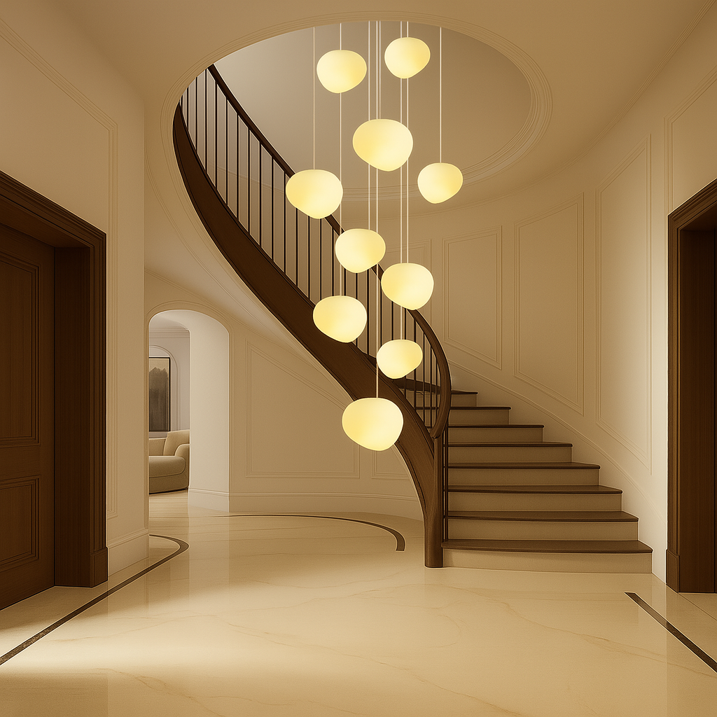 Lampadario nordico creativo per scale