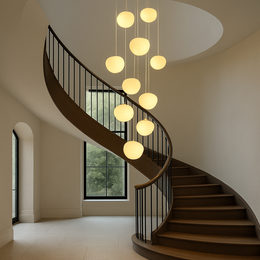 Lampadario nordico creativo per scale