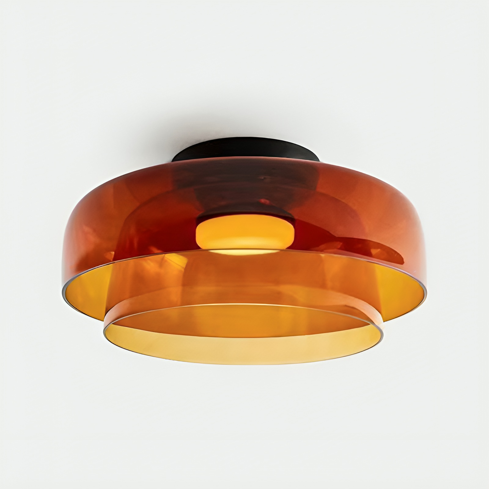 Lampada a sospensione a strati in vetro Nordic Bauhaus