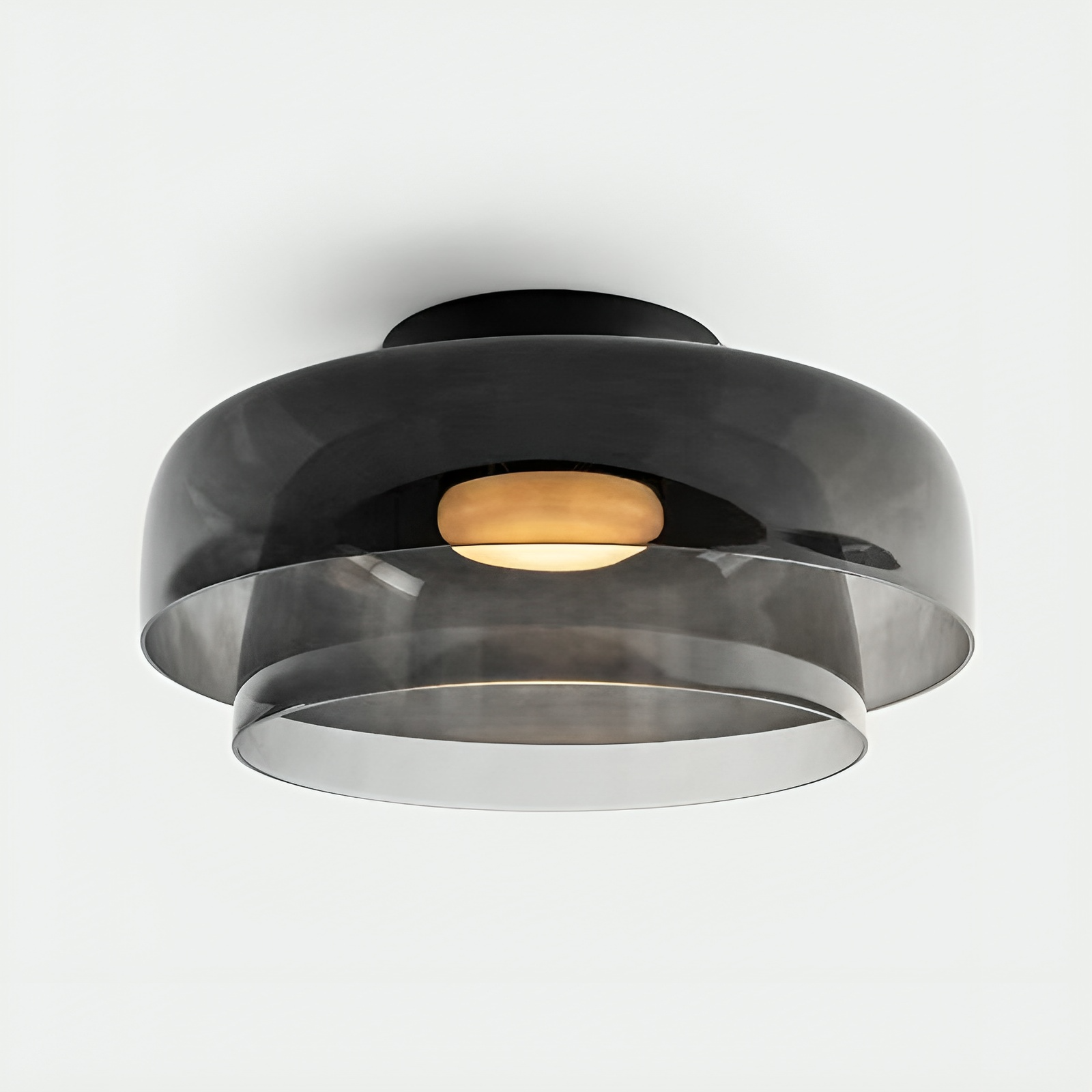 Lampada a sospensione a strati in vetro Nordic Bauhaus