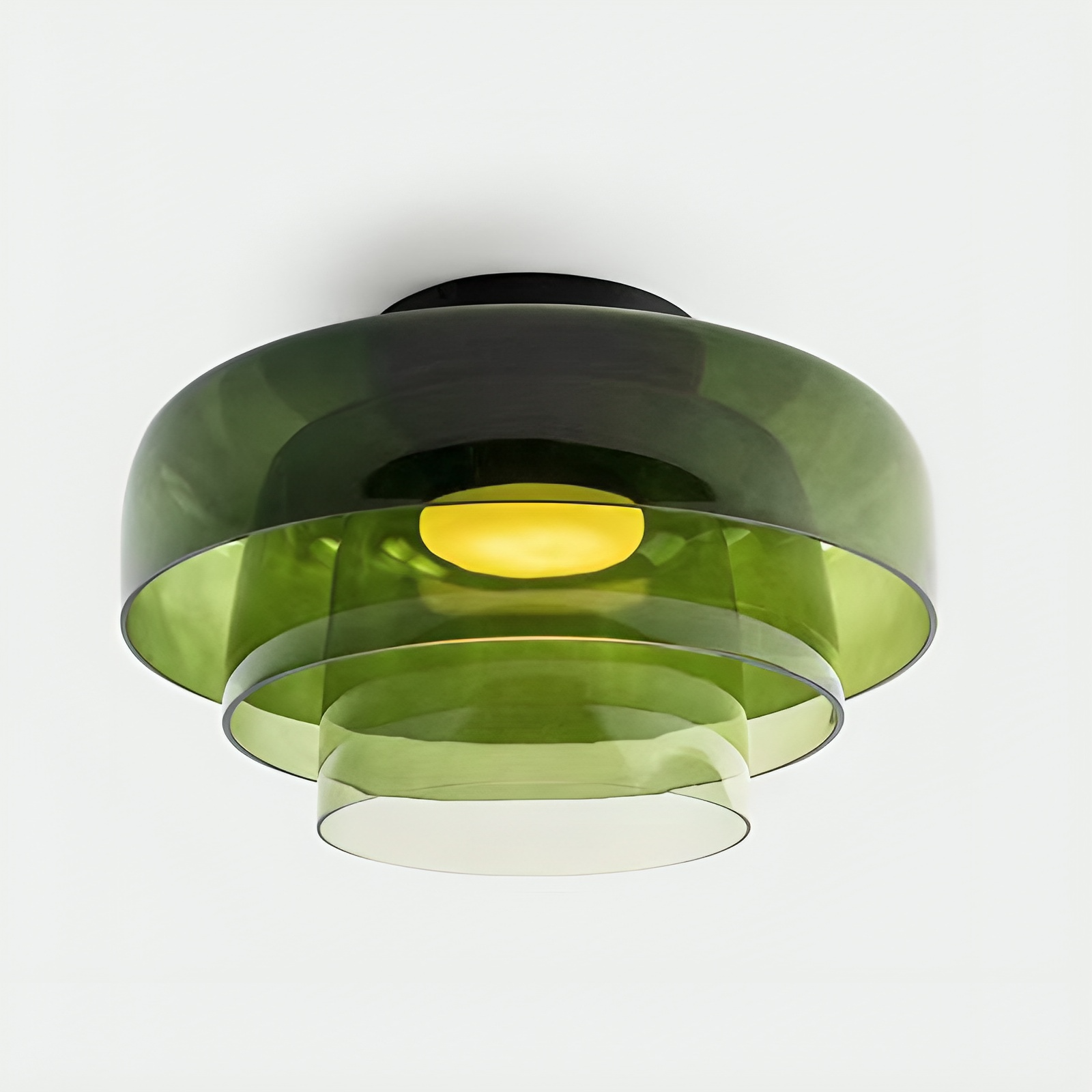 Lampada a sospensione a strati in vetro Nordic Bauhaus