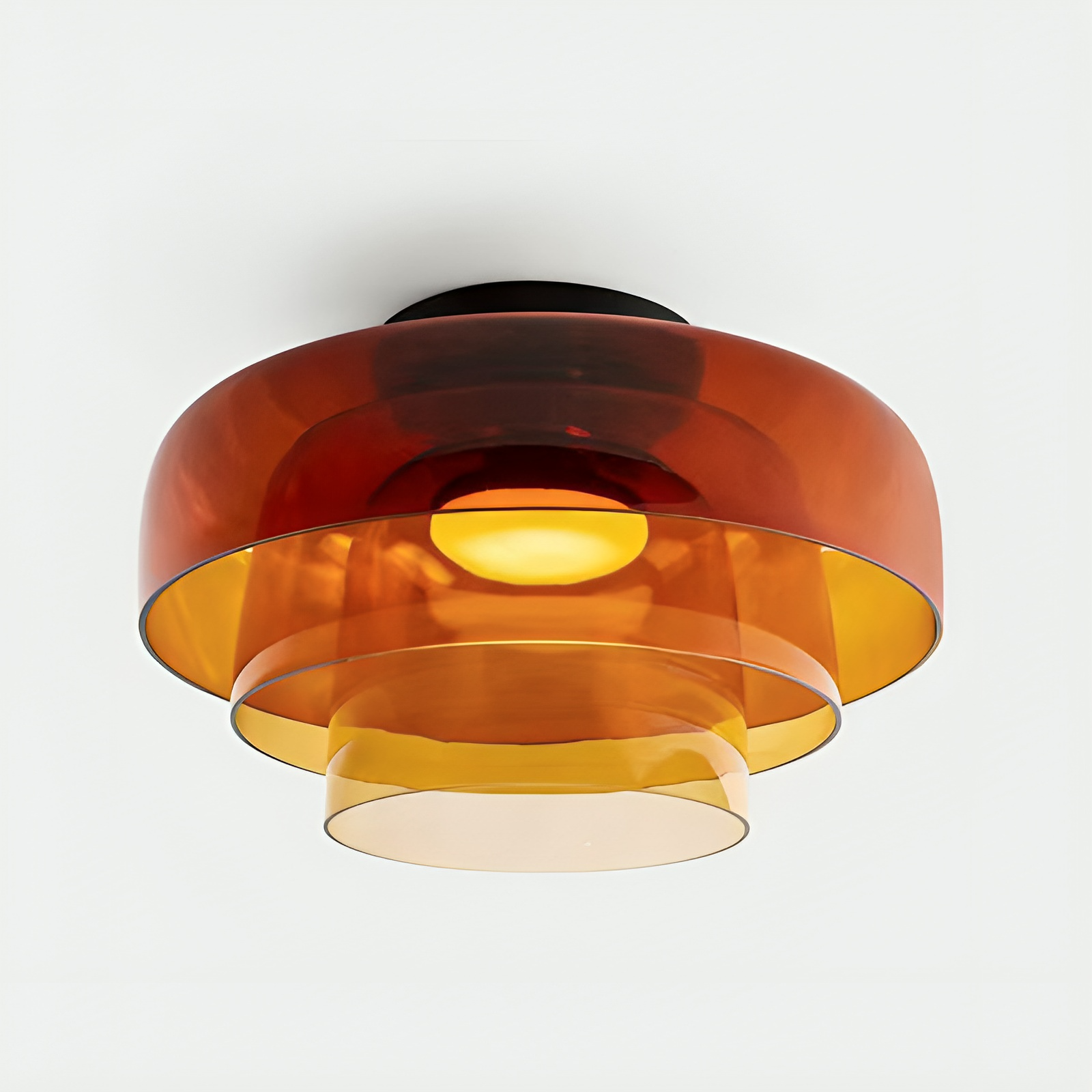 Lampada a sospensione a strati in vetro Nordic Bauhaus
