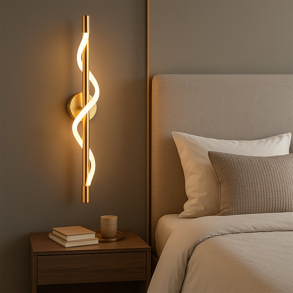 Lampada da parete a curva lineare